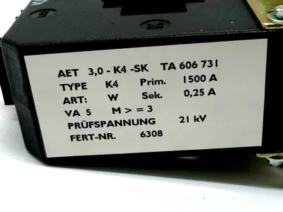 NEW SIEMENS AET 3,0 K4-SK COIL TA 606 731 TYPE K4 AET30K4SK