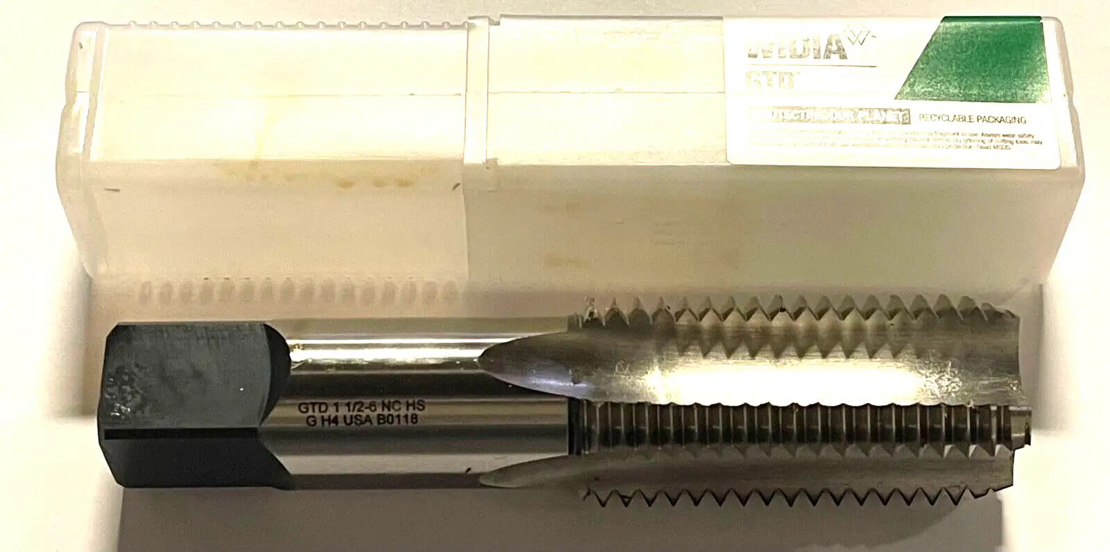WIDIA 1-1/2"-6 HSS Hand Tap H4 Bottoming Tap 4 Flute USA Made 2749240