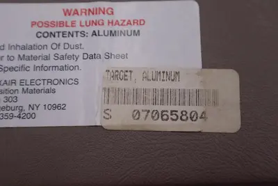 Praxair Electronics MRCFAL0021407 Aluminum, 5n5, Inset, CHI 4PCE New #2673