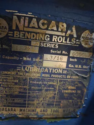 NIAGARA 6-72 Fabricating Machinery, Plate Roll | Holland Equipment Hunters, Inc. (7)