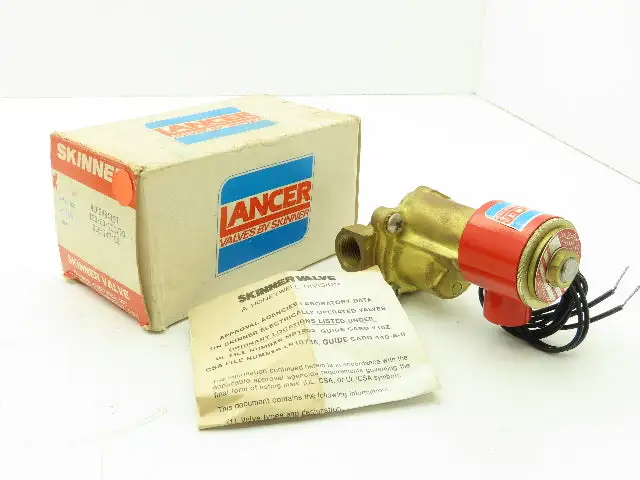 Honeywell Skinner 4LF2HB4127 Lancer Solenoid Valve 2-Way NC 120V 125PSI 1/2" NPT
