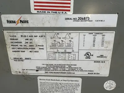 USED FEDERAL PACIFIC 36B