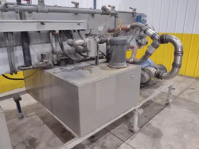3 STAGE X 12" WIDE FLO-MATIC MODEL #C20-2-1BELT CONVEYOR STAINLESS STEEL HEATED PARTS WASHER: STOCK #17034