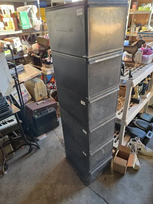 The Container Store Plastic Storage Drawers 62" Tall