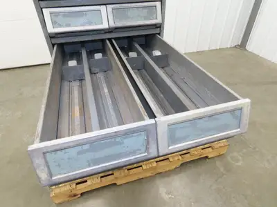 TAB Vintage Industrial Tape Card Storage Cabinet 10 Drawer Unit 19x28x52"