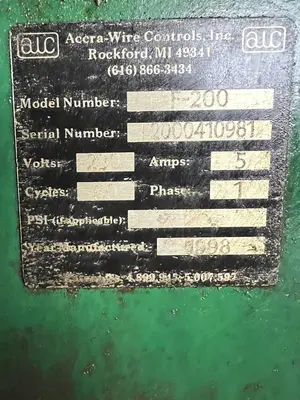 USED ACCRA WIRE F-200