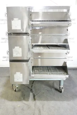 2019 MIDDLEBY MARSHALL TRIPLE STACK NATURAL GAS SPLIT BELT PIZZA CONVEYOR OVEN MODEL PS638G