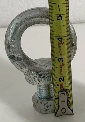 Industrial Hook and Eye Bolt, Eye End  C15 M24 (Lot Of 4) Brand??