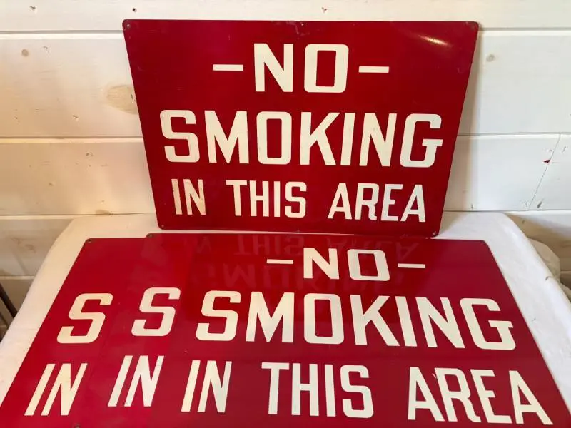 4 Metal NO SMOKING In This Area Signs
