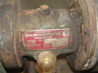 SPC7279  Pump 4x3x12 Dean centrifugal pump, 20 hp, Stainless Steel