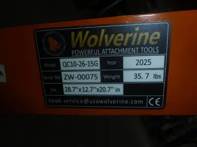 Wolverine 3 Point Flat Hitch  Receiver Angle Back 3rd link
