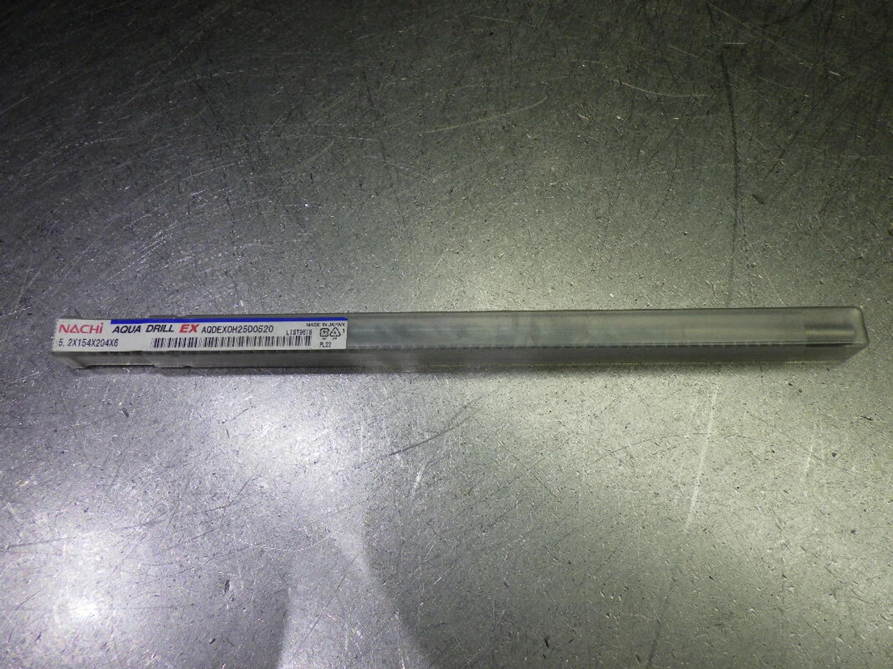 Nachi Aqua EX 5.2mm Coolant Thru 25xD Carbide Drill AQDEX0H25D0520 (LOC2730B)