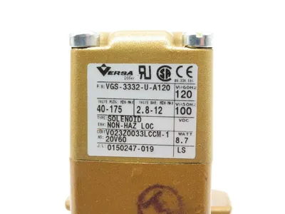 NEW VERSA VALVES VGS-3332-U-A120 THREE WAY VALVE VGS3332UA120