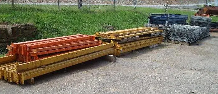 LOT OF 42 INCH DEEP PALLET RACKING