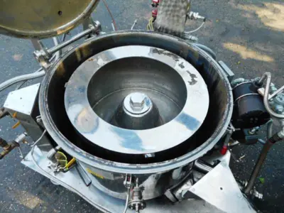Sanborn 30 x 16 sanitary perforate basket centrifuge, 316L SS.