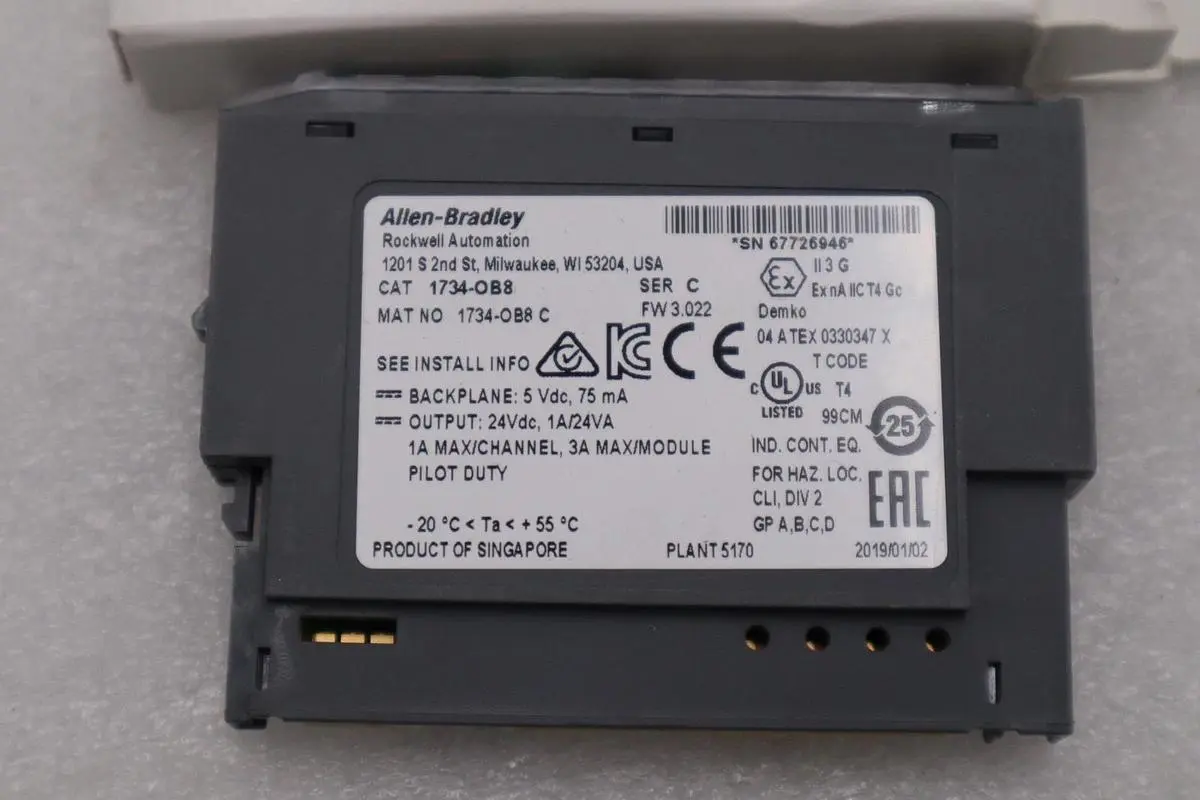 Allen Bradley 1734-OB8S Point I/O Safety Output Module STOCK H1036A