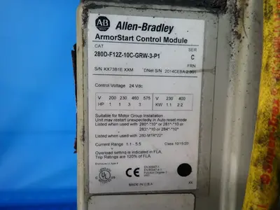 USED ALLENBRADLEY 280DF12Z10CGRW3P1