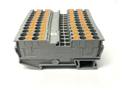 USED PHOENIX CONTACT FEED-THROUGH TERMINAL BLOCK PT 2,5-QUATTRO LOT OF 12