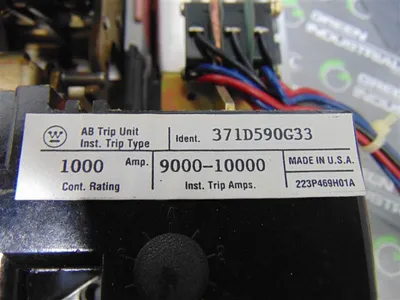 Westinghouse 2610D83G04 AB Circuit Breaker 1000 Amps 600VAC Used