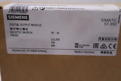 Siemens 6ES7 322-1BL00-0AA0 DIGITAL OUTPUT MODULE SIMATIC S7-300 NEW STOCK H25A