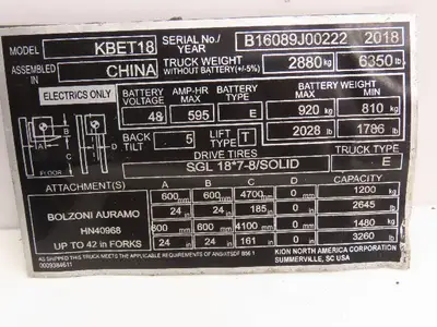 Used BAOLI _UNKNOWN_ Forklift Attachments Indiana US | Arrow Industrial #1367027