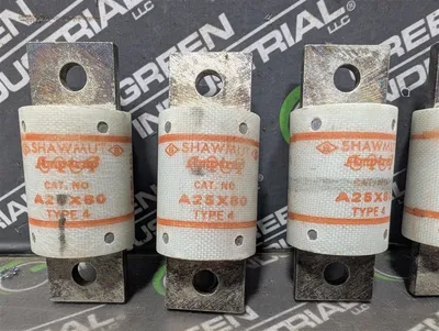 Lot of 6 Shawmut A25X80 AmpTrap Type 4 250V 80 Amps Used