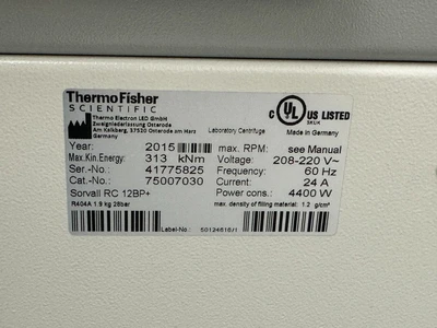 USED Thermo Scientific RC 12BP+