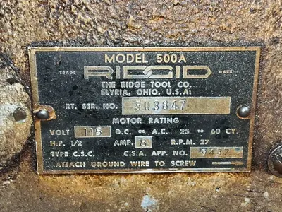 Used RIDGID 500A Pipe Threaders Ohio US | HGR 24 #1503788