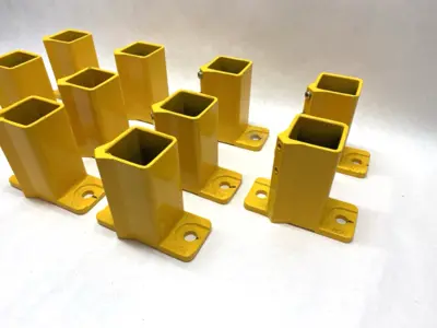 Used Auomation Guarding Systems 2 Hole Foot Bracket LOT OF 10 Robot Parts Michigan US | Maverick Industrial Sales #1391472