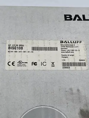 New | in-Stock BALLUFF BALLUFF BIS0108 Misc Electrical & Power Parts | ND Industrial Surplus #1214417
