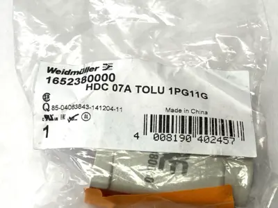 NEW WEIDMÜLLER HEAVY DUTY CONNECTOR HOOD 1652380000