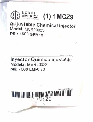4 NEW AR NORTH AMERICA MVR20023 CHEMICAL INJECTOR
