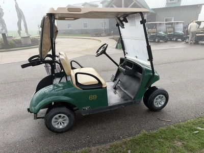 (1) 2019 E-Z-Go EFI golf cart with a Kawasaki gas engine, model 657061G01, includes canopy, fold-dow...