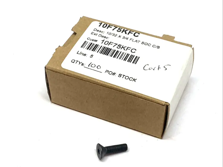New | in-Stock LAKESIDE 10F75KFC #10‑32×¾″ FLAT HEAD SOCKET CAP SCREW Nuts & Screws | Maverick Industrial Sales #1105531