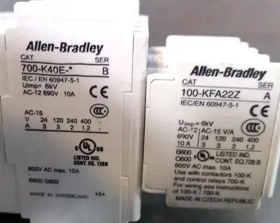 Allen Bradley 700-K40E-*/B w/ 100-KFA22Z/A Coil Relay Loc 4E44