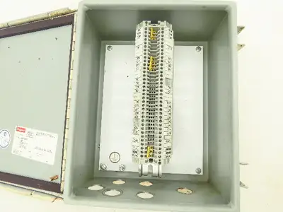 Hoffman A1008CHFTC Electrical Enclosure Box 10x8x4" Wall Mount Terminal Blocks