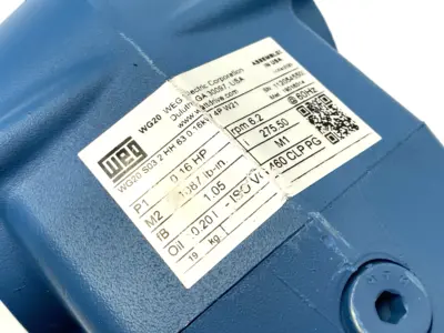 USED WEG HELICAL WORM GEARED MOTOR 19016014