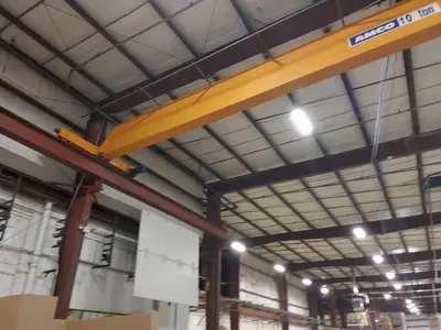 10 Ton x 47’ ABBUS Bridge Crane with EMH Hoist