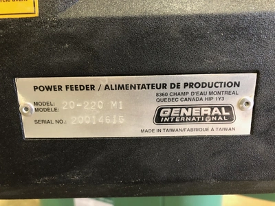 General Shaper and Power Feed