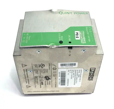 USED PHOENIX CONTACT PRIMARY SWITCHED POWER SUPPLY DAMAGED FACE