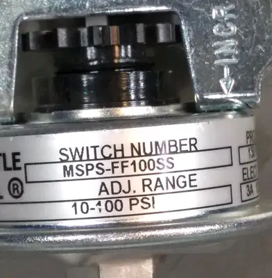 Barksdale MSPS-FF100SS Control Products Pressure Switches Loc5D16