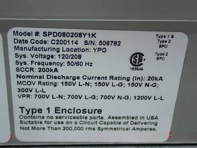 Used EATON SPD080208Y1K Surge Protectors Ohio US | HGR 24 #747524