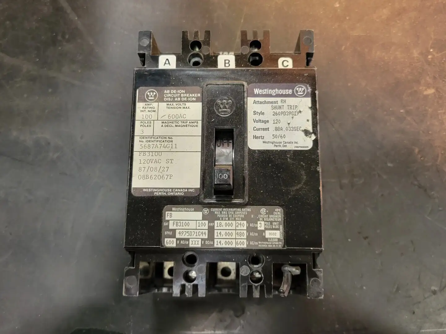 USED WESTINGHOUSE FB3100