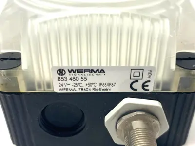 USED WERMA PERMANENT LED BEACON LIGHT BWM 24VDC MC