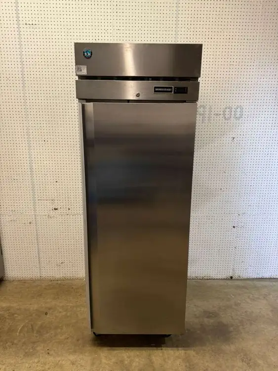 Used Hoshizaki Used 27 1/2" Hoshizaki R1A-FS Stainless Solid Door Reach-In Refrigerator - TH1 Refrigerators Illinois US | Falcon Restaurant Supply #1374365