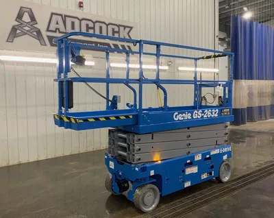 New | in-Stock 2026 GENIE GS-2632 E-DRIVE ELECTRIC SCISSOR LIFT Scissor Lifters Alberta CA | Adcock Equipment #1417998