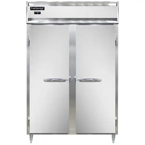 Continental D2FNSS 52" Designer Line Two Section Reach In Freezer, (2) Left/right Hinge Solid Doors, 115v