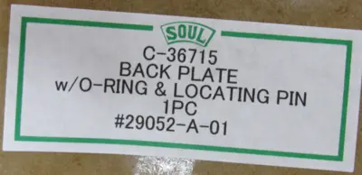 NEW SOUL 29052-A-01 BACK PLATE 29052A01