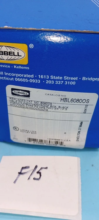 New | in-Stock Hubbell 3/4 INCH BLACK PHENOLIC WEATHERPROOF DOCKSIDE SHALLOW Electrical Boxes Arizona US | ASSET CONVERSION SPECIALISTS, INC. #335310