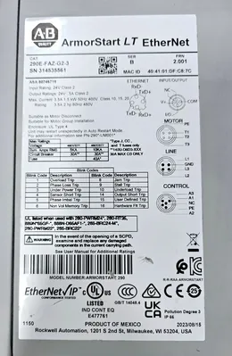 USED ALLEN BRADLEY 290E-FAZ-G2-3